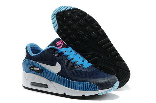 Nike Air Max 90 Prem Tape Women Black Blue Runnig Shoes Outlet